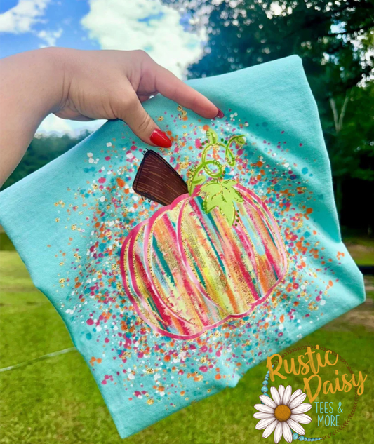 Brushstroke Pumpkin Pink Splatter