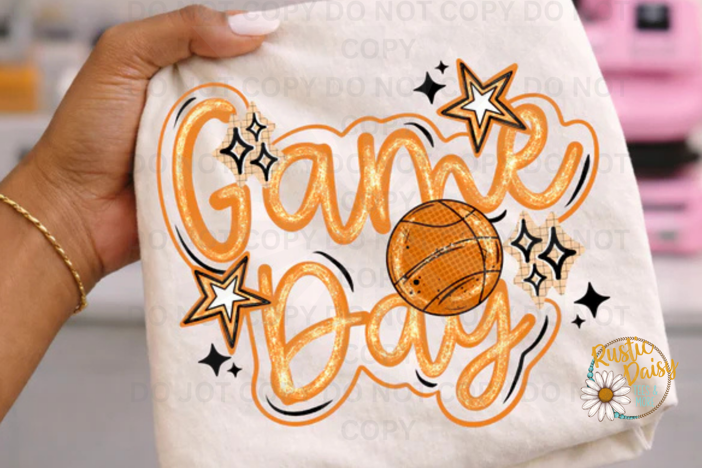 Game Day Cursive Basketball