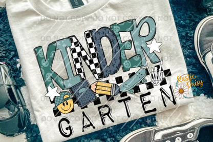 Skateboard Skeleton Peace Hand Grades Pre-K–6th