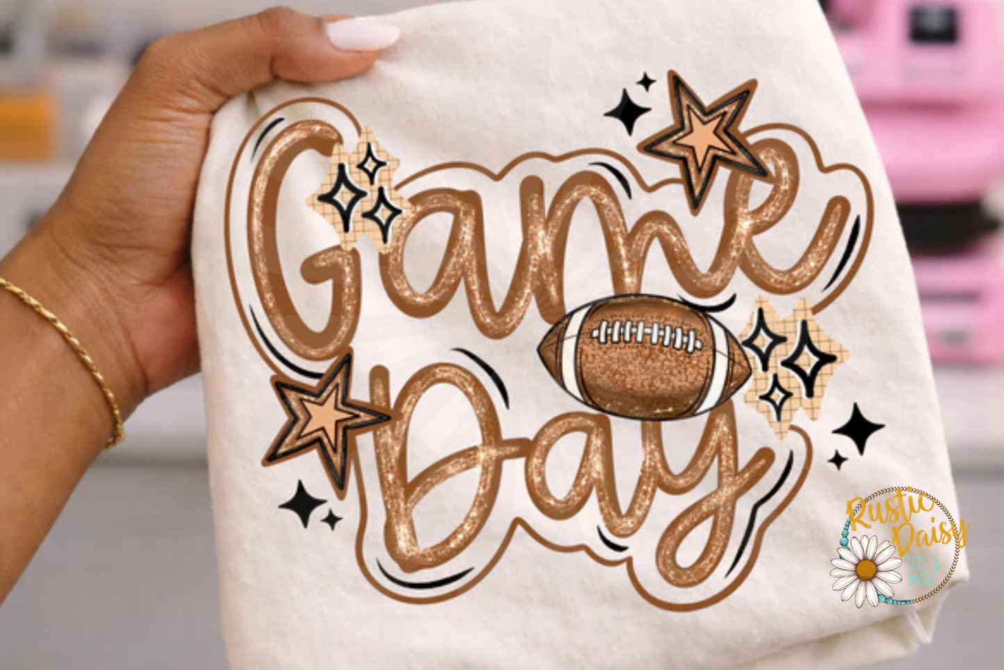 Game Day Cursive Football
