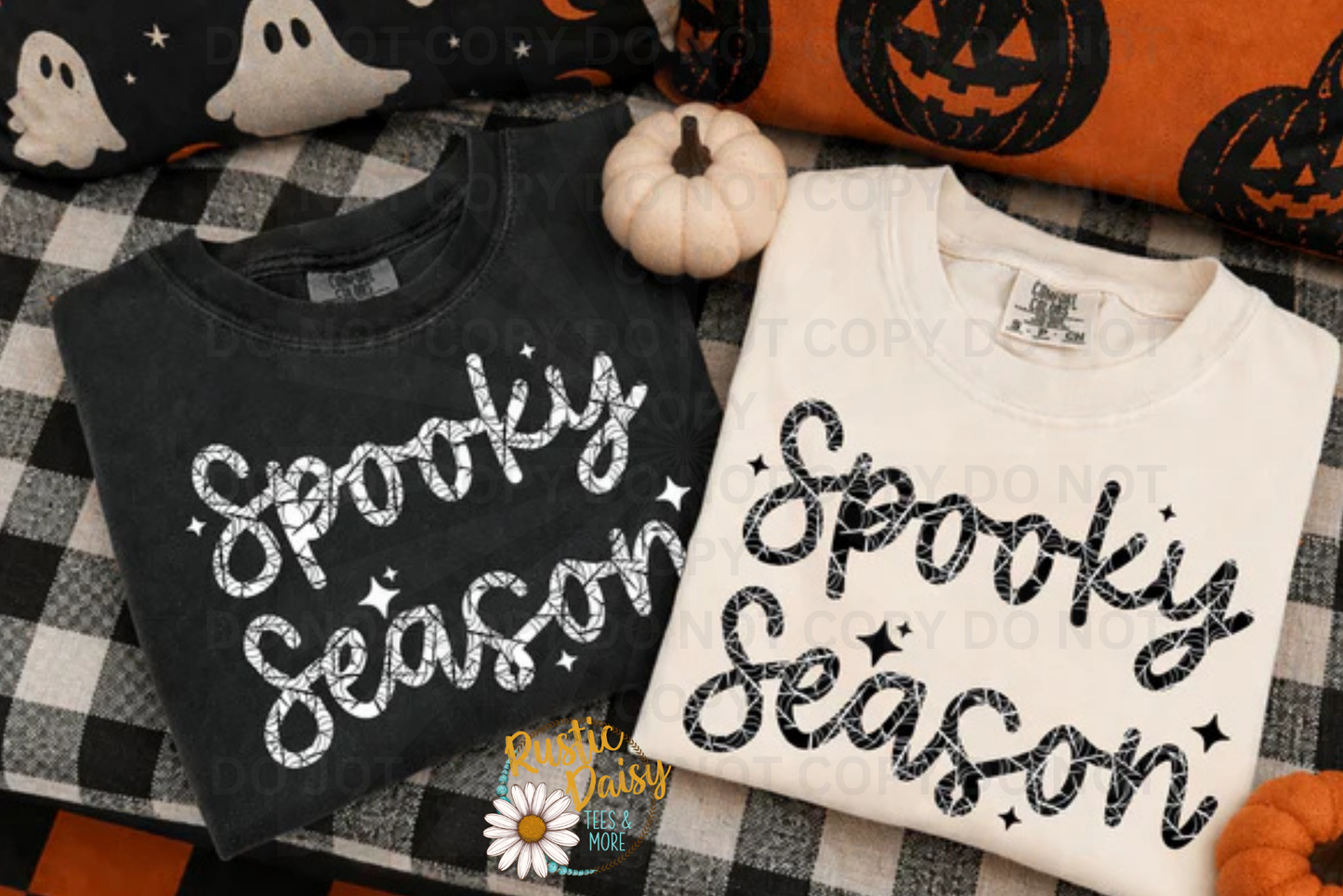 Spooky Season Cursive Webs (Black or White)