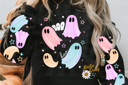 Boo Pastel Ghosts (With Sleeve Option)