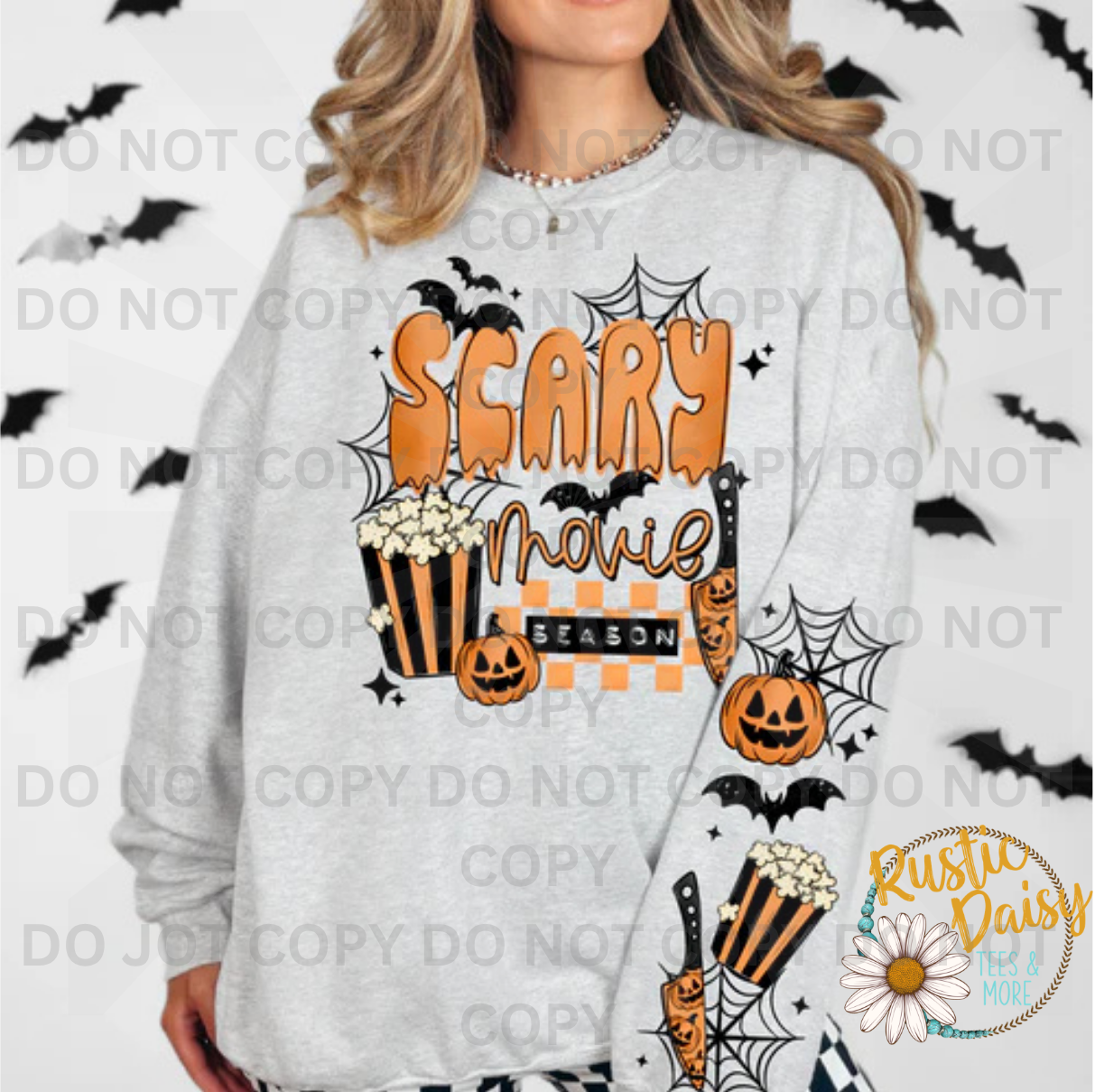 Scary Movie Season Black (with Sleeve design option)