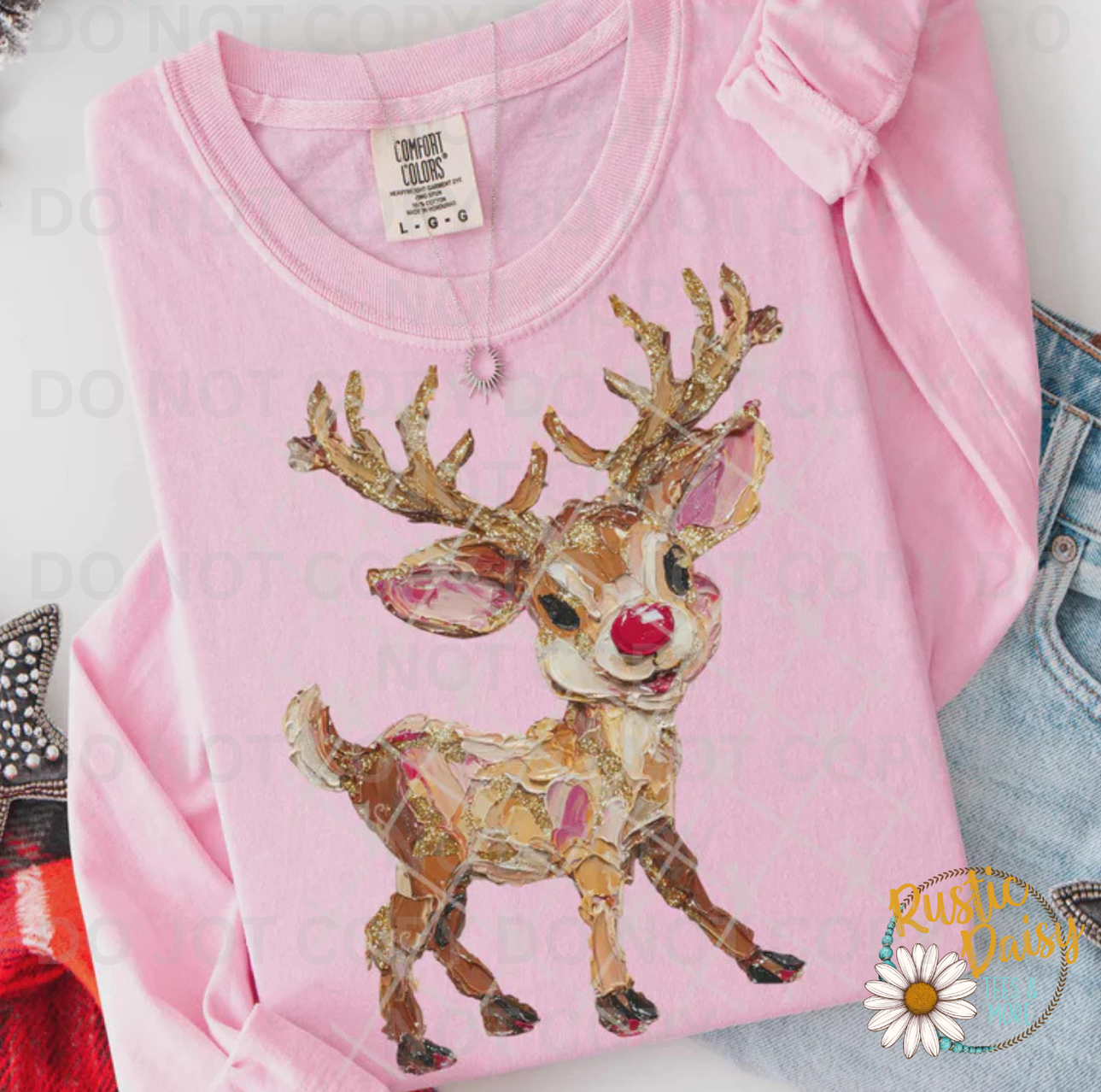 Faux Painted Reindeer