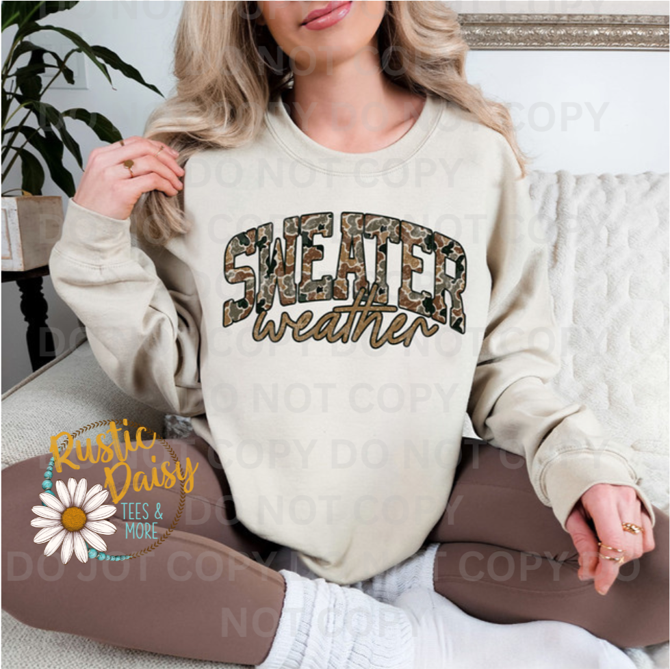 Sweater Weather Brown Camo