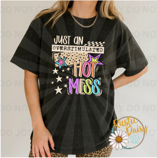 Just an overstimulated hot mess colorful text design