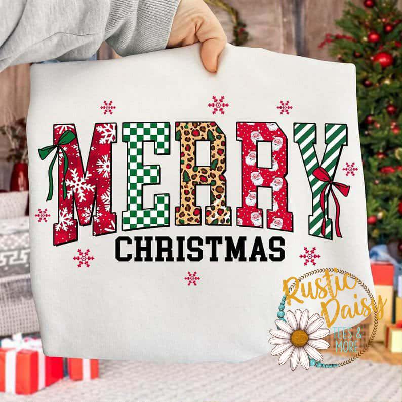 Merry Christmas with Snowflakes