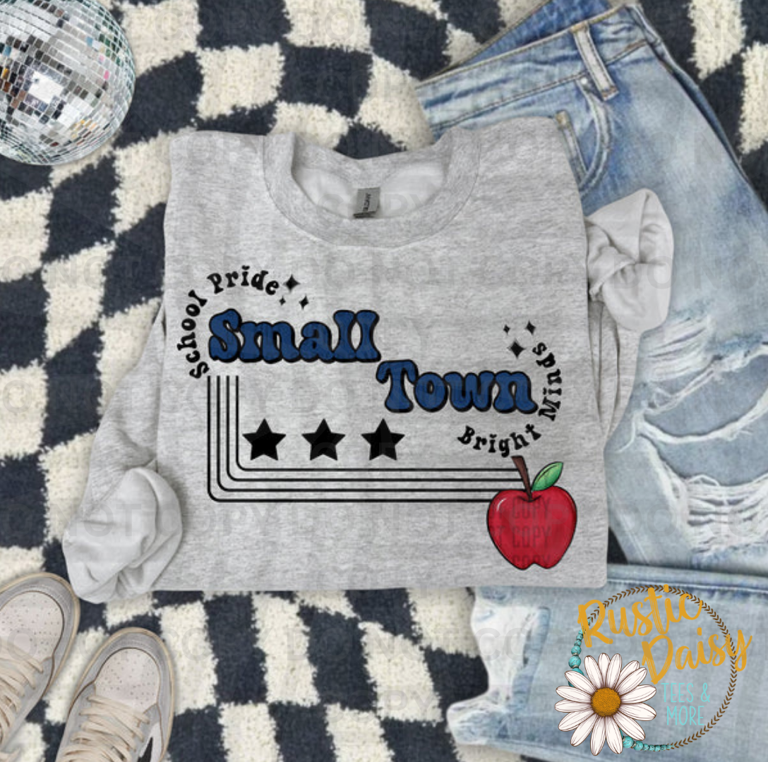 Navy: School Pride Small Town Bright Minds