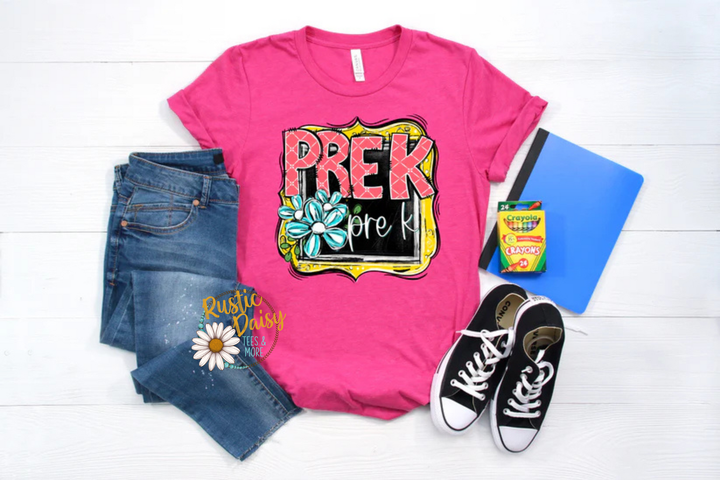 Pre-K Frame Blue Flower