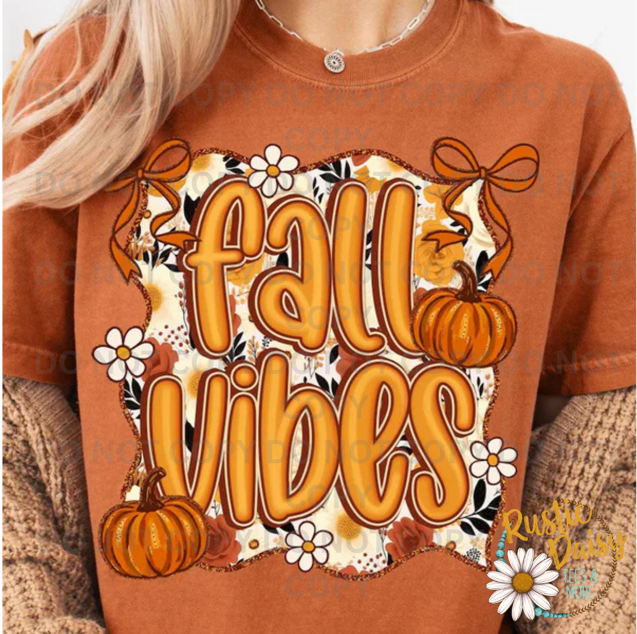 Fall Vibes Orange Bow Frame